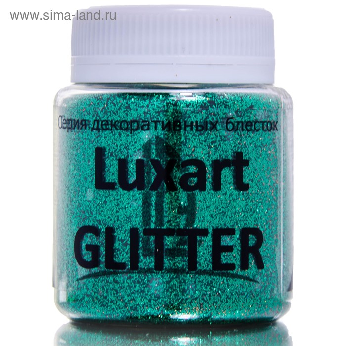 Декоративные блёстки LUXART LuxGlitter 80 мл, размер 0.2 мм, зелёный - Фото 1