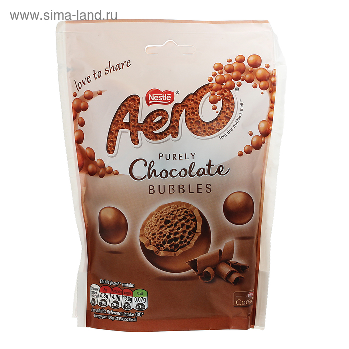 Шоколадный шарик Nestle Aero Milk Share Bag 113 гр - Фото 1