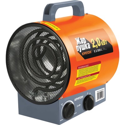 Тепловая пушка «Кратон» Жар-пушка Е 2-300 L, 2 кВт, 290 м3/час, электрическая