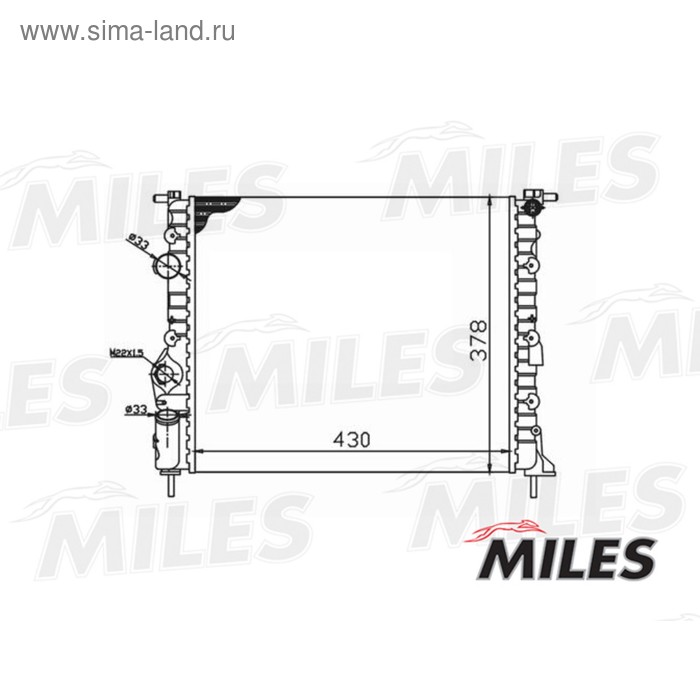 Радиатор охлаждения двигателя MILES ACRM006 - Фото 1