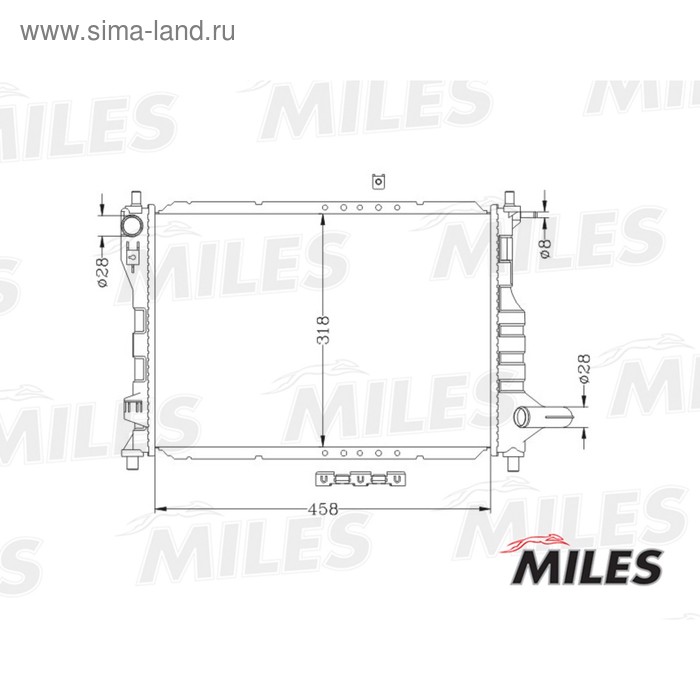 Радиатор охлаждения двигателя MILES ACRB047 - Фото 1