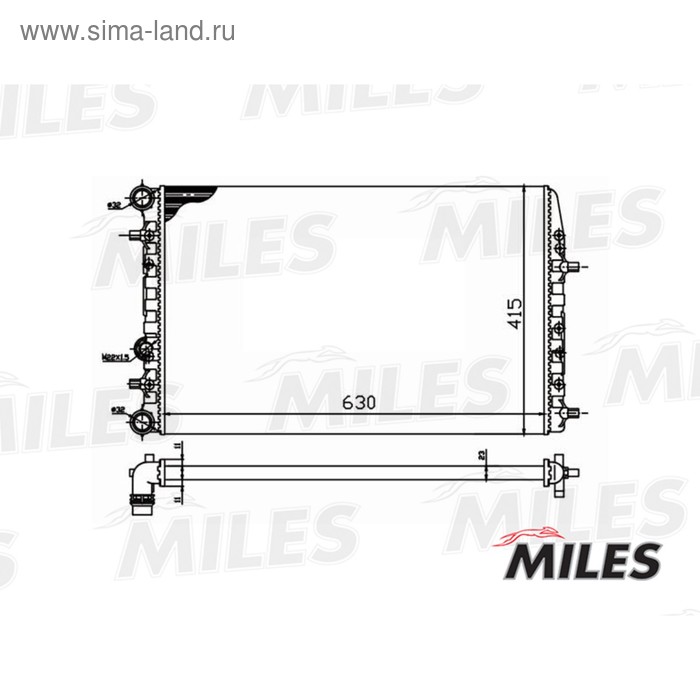 Радиатор охлаждения двигателя MILES ACRM042 - Фото 1