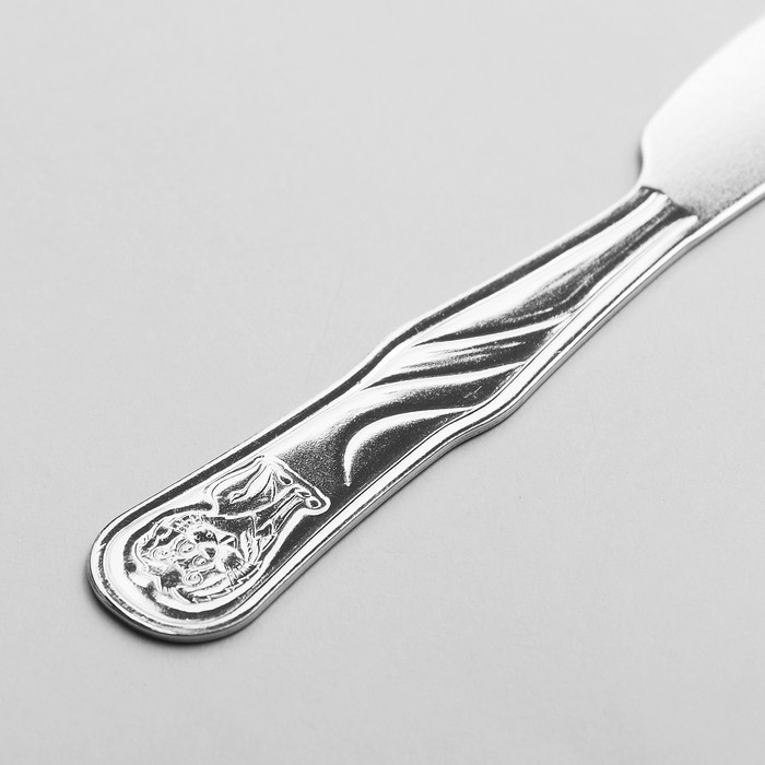 Нож столовый «Лёвушка», h=16,5 см, цвет серебряный - фото 1890715343
