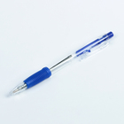 Ручка шариковая, автоматическая, 0.5 мм, стержень синий, корпус прозрачный с резиновым держателем - фото 297963795