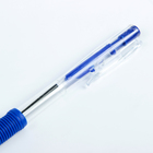 Ручка шариковая, автоматическая, 0.5 мм, стержень синий, корпус прозрачный с резиновым держателем - Фото 3