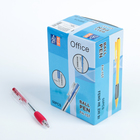 Ручка шариковая, автоматическая, 0.5 мм, стержень красный, корпус прозрачный с резиновым держателем, МИКС - Фото 4