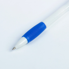Ручка шариковая, автоматическая, 0,7 мм, корпус белый с резиновым держателем, стержень синий - Фото 2