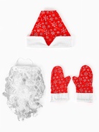 Набор карнавальный «Новогодний»: шапка с золотыми снежинками, варежки, борода, р-р 56-59 2933392