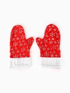 Набор карнавальный «Новогодний»: шапка с золотыми снежинками, варежки, борода, р-р 56-59 2933392