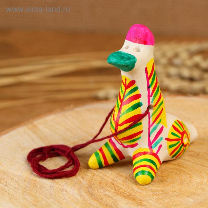 Филимоновская игрушка - свисток «Утка» - Фото 1