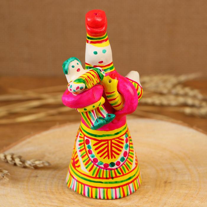 Филимоновская игрушка «Барыня с ребенком» - фото 1877386224
