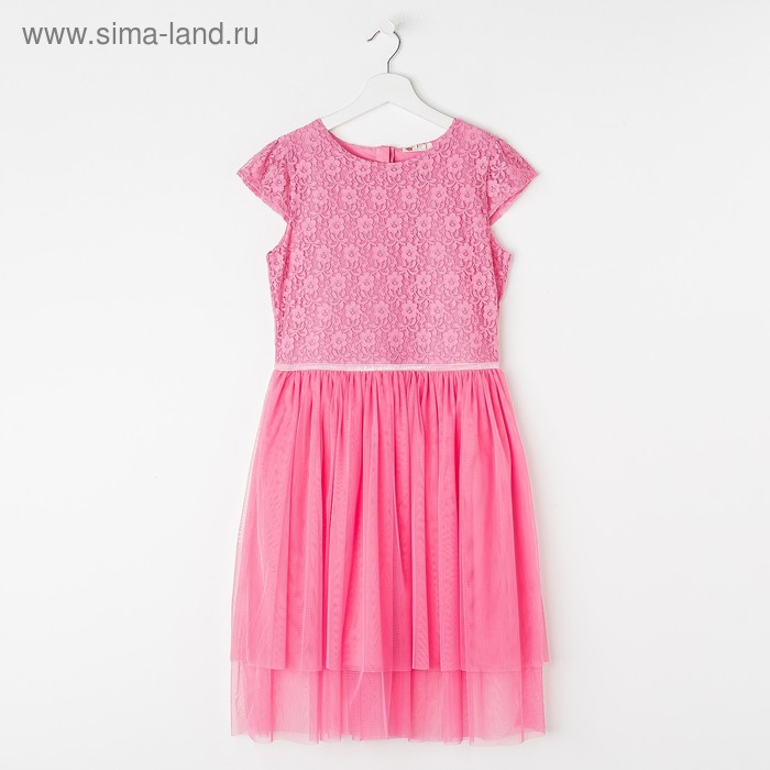 Платье нарядное для девочки, рост 158 см, цвет розовый - Фото 1