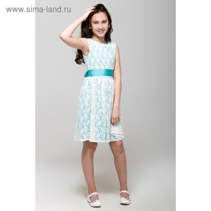 Платье нарядное для девочки, рост 158 см, цвет экрю CAJ 61687 - Фото 1