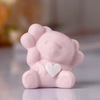 Сувенир керамика "Розовый медвежонок с шариками" 5,2х4х5,1 см - Фото 1
