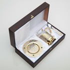 Подарочный набор чайный «ГЕРБ РФ», подстаканник, блюдце, ложка - Фото 2