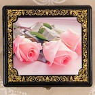 Шкатулка - сундук «Розы», 22×22×11,5 см, лаковая миниатюра - Фото 2