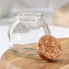 Баночка для специй Доляна «Парфе», 120 мл, 7×7 см, с пробковой крышкой, стекло, прозрачная - Фото 2