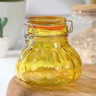 Банка стеклянная для сыпучих продуктов с бугельным замком «Чеснок», 400 мл, 10,5×10 см, цвет МИКС - Фото 1