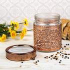 Банка стеклянная для сыпучих продуктов «Царевич», 650 мл, 10×12,5 см, цвет бронзовый - фото 24563149