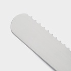 Нож для бисквита двусторонний KONFINETTA, с крупными зубцами и ровным краем, лезвие 25 см, толщина лезвия 0.9 мм - Фото 3