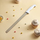 Нож для бисквита, крупные зубчики, ручка пластик, рабочая поверхность 30 см, толщина лезвия 1,8 мм - фото 320135901