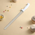 Нож для бисквита, крупные зубчики, ручка пластик, рабочая поверхность 30 см, толщина лезвия 1,8 мм - фото 4582352
