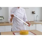 Нож для бисквита, мелкие зубчики, ручка пластик, рабочая поверхность 29.5 см, толщина лезвия 1.9 мм, цвет белый - Фото 6