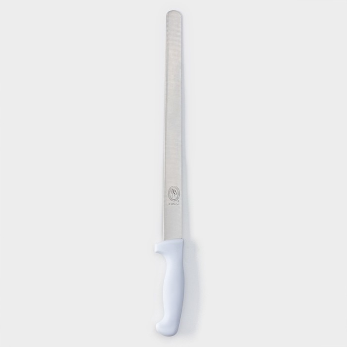 Нож для бисквита, ровный край, ручка пластик, рабочая поверхность 30 см ("12"), толщина лезвия 2 мм - Фото 1