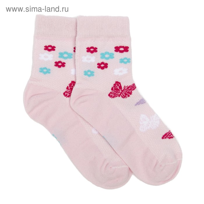 Носки детские, цвет светло-розовый, размер 20-22 - Фото 1