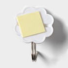 Крючки самоклеящиеся Доляна «Клевер», 5 шт., белые - Фото 3