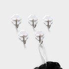 Крючки самоклеящиеся Доляна «Клевер», 5 шт., белые - Фото 4