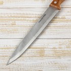 Нож для мяса и стейков Доляна «Мастак», лезвие 19 см, цвет коричневый - Фото 2