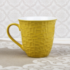 Кружка керамическая Доляна «Льдинка», 500 мл, цвет жёлтый - Фото 2