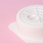 Форма для муссовых десертов и выпечки Доляна «Рябь», силикон, 18×18 см, внутренний размер 16×6.5 см, цвет белый - Фото 4