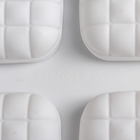 Форма для муссовых десертов и выпечки Доляна «Перина», 29×17×3 см, 6 ячеек (6,5×6,5 см), цвет белый - Фото 4
