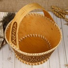 Конфетница «Корзинка узорная», 17×20 см, береста - Фото 2