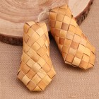 Лапти сувенирные на подвесе, настенный декор, 15 см, береста - Фото 3