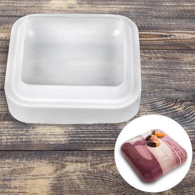 Форма для муссовых десертов и выпечки Доляна «Квадро», 18,5×5 см, цвет белый