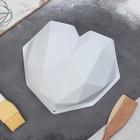 Форма для муссовых десертов и выпечки Доляна «Геометрия любви», 21,5×20 см, цвет белый - Фото 2