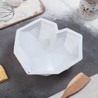 Форма для муссовых десертов и выпечки Доляна «Геометрия любви», 21,5×20 см, цвет белый - Фото 3