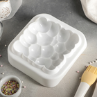Форма для муссовых десертов и выпечки Доляна «Воздушные пузыри», 19×19×5,5 см, цвет белый - Фото 3