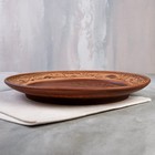 Тарелка "Стандарт", плоская, ангоб, красная глина, 25 см - Фото 3