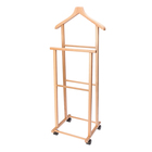 Вешалка костюмная на колёсиках Tango, 44×30×107 cм, бук светлый - Фото 1