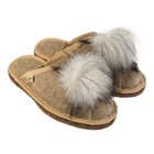 Тапочки войлочные женские арт. Т-02, цвет серый, размер 38 - Фото 2