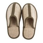 Тапочки войлочные женские арт. Т-17, цвет серый/зеленый, размер 36 - Фото 1