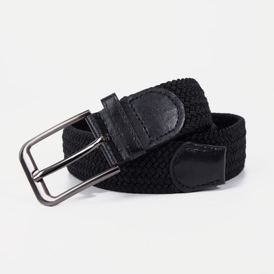Ремень мужской, ширина 4 см, пряжка металл, цвет чёрный