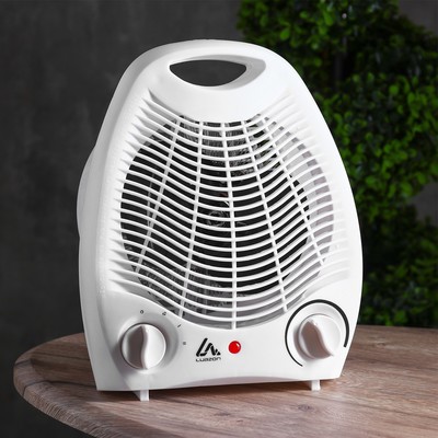 УЦЕНКА Тепловентилятор Luazon LTO-03, напольный, спиральный, 2000 Вт, 20 м², 2 режима, белый