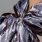 Комплект "Зигзаг" (платок женский 90*90 см, кольцо), цвет чёрный/белый - Фото 2