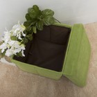 Пуф-куб с нишей для хранения, 38х38х38 меб.ткань цв.зеленый - Фото 4