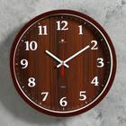 Часы настенные, интерьерные "Дерево", d-30 см, бесшумные, корпус коричневый - фото 3707925